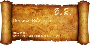 Bonecz Rózsa névjegykártya